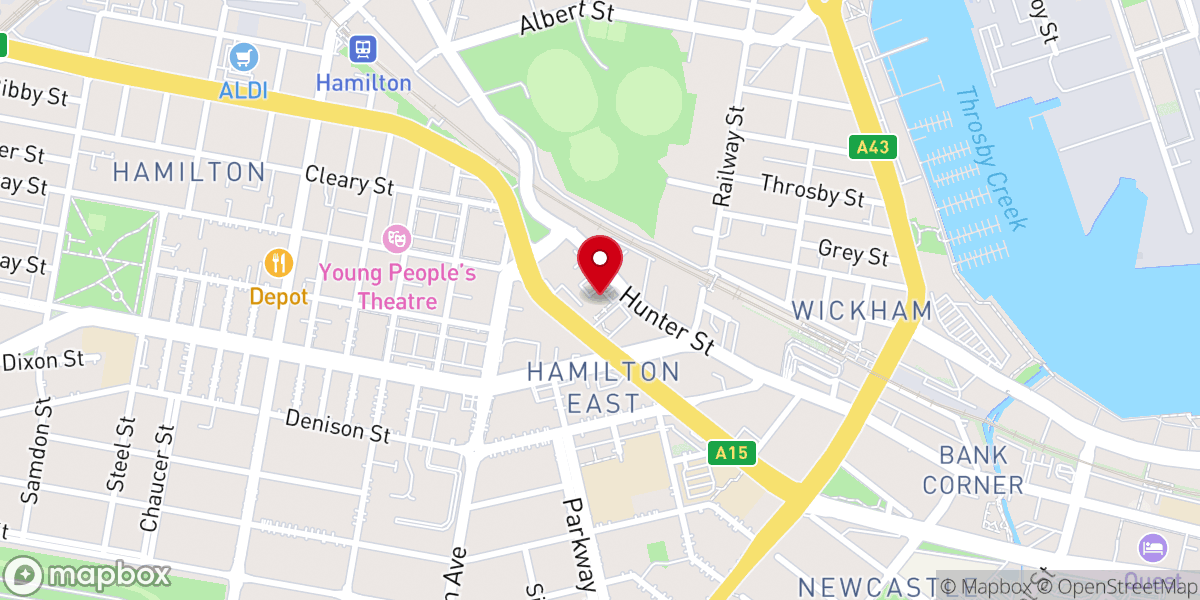 Map showing location of Catholic Community Fund Maitland-Newcastle