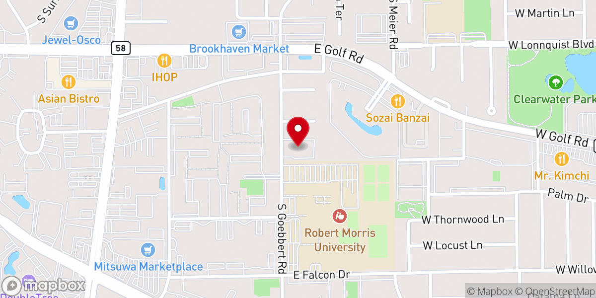 Map showing location of Lutheran Church of the Cross