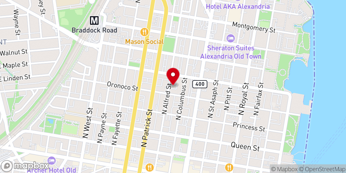 Map showing location of Russell Temple CME Church