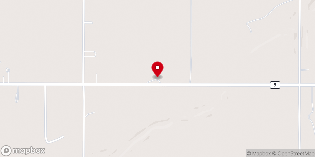 Map showing location of Lone Elm Church