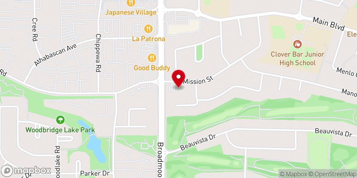 Map showing location of Sherwood Park Seventh-Day Adventist Church