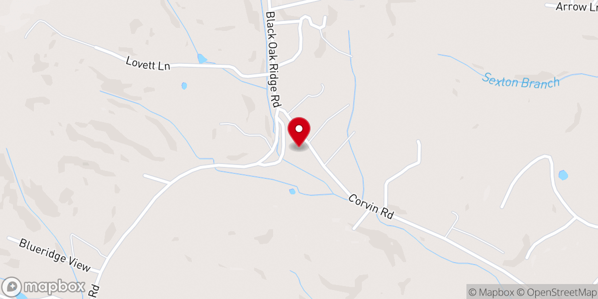 Map showing location of Mount Olive Church