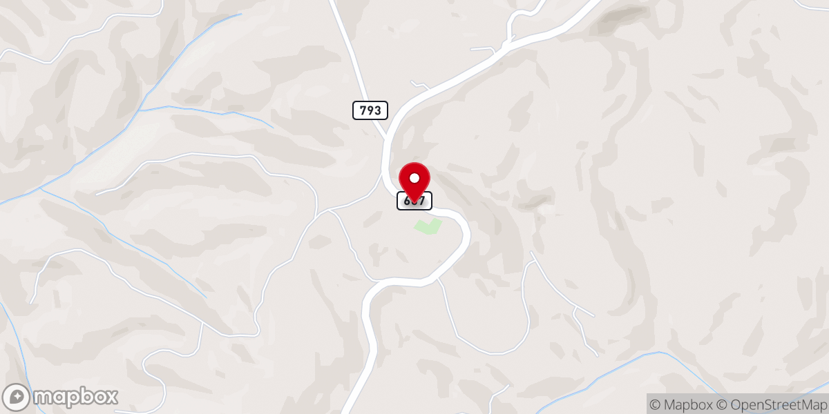 Map showing location of Midway Baptist Church