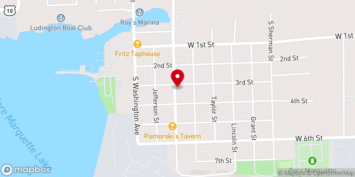 Map showing location of Salvation Army Church