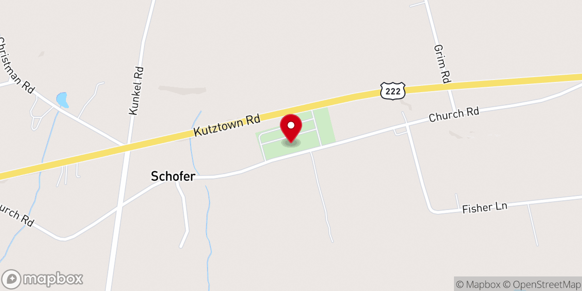 Map showing location of Zion's Union Church