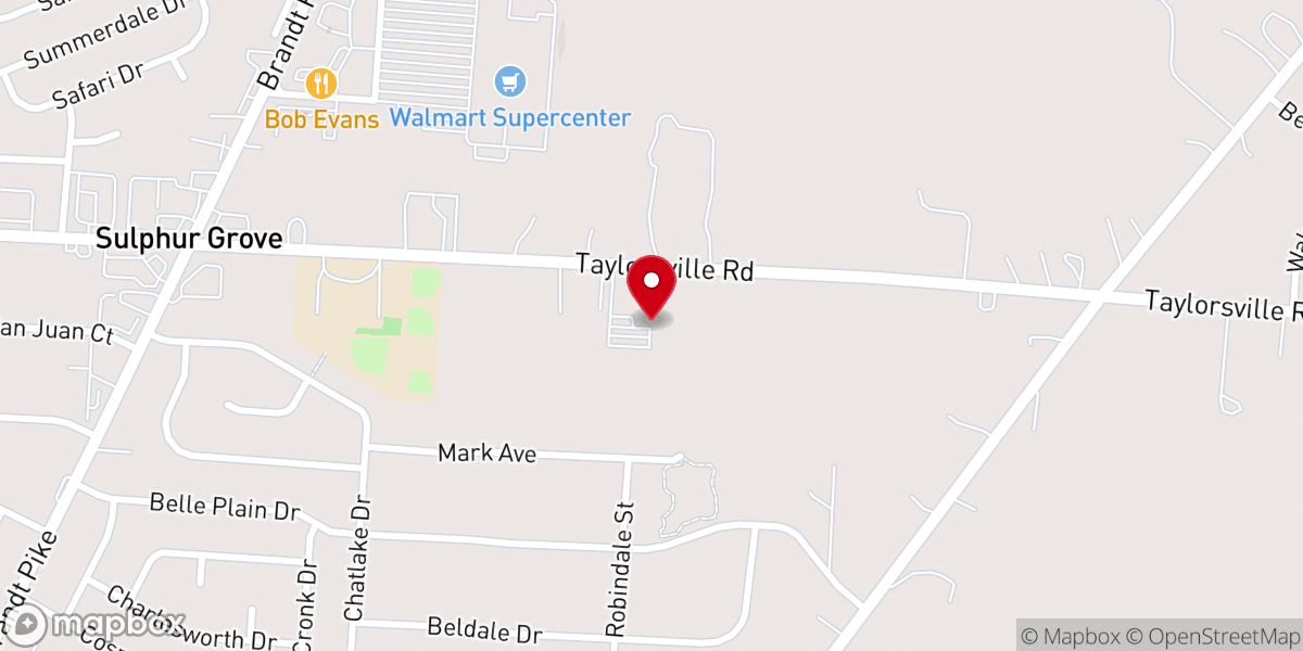 Map showing location of Huber Heights Baptist Temple