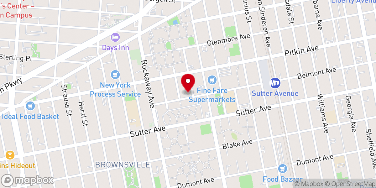 Map showing location of Victory Faith Tabernacle