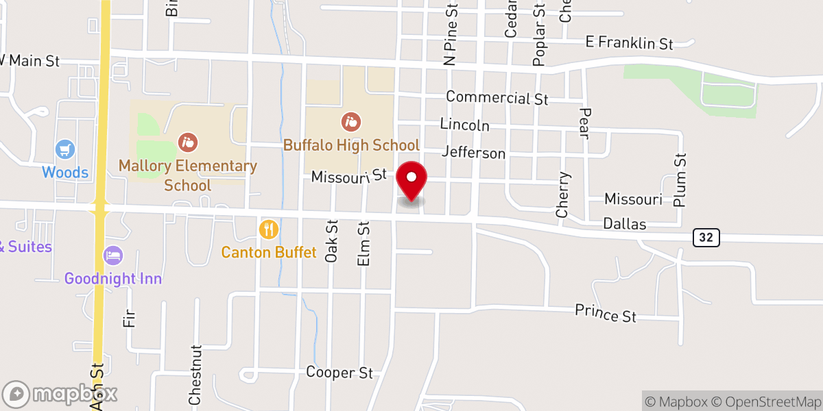 Map showing location of Bible Baptist Church Youth (and event) Center