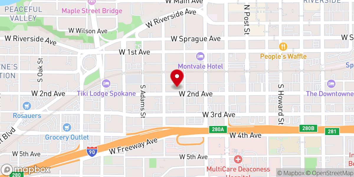 Map showing location of All Saints Lutheran Church
