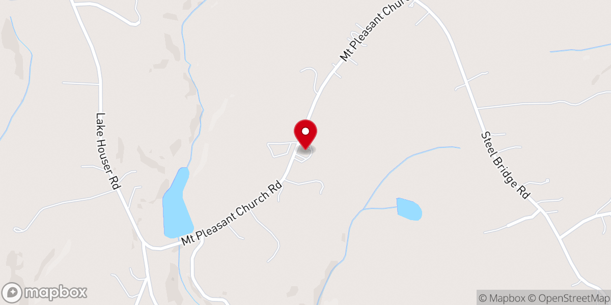 Map showing location of Mt Pleasant Baptist Church