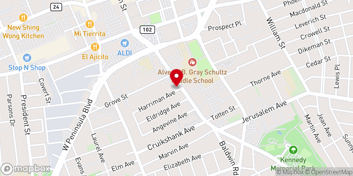 Map showing location of A Joyful Heart Baptist Church