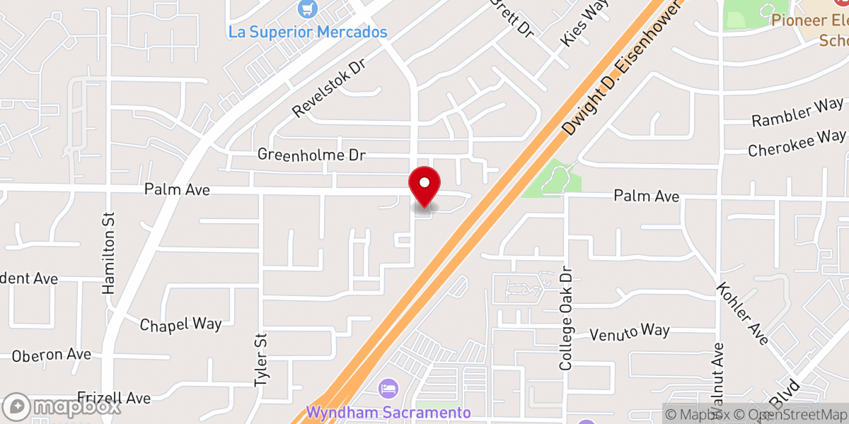 Map showing location of Cornerstone Faith Church
