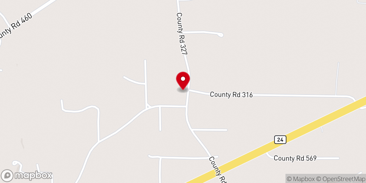 Map showing location of East Lawrence Church of God