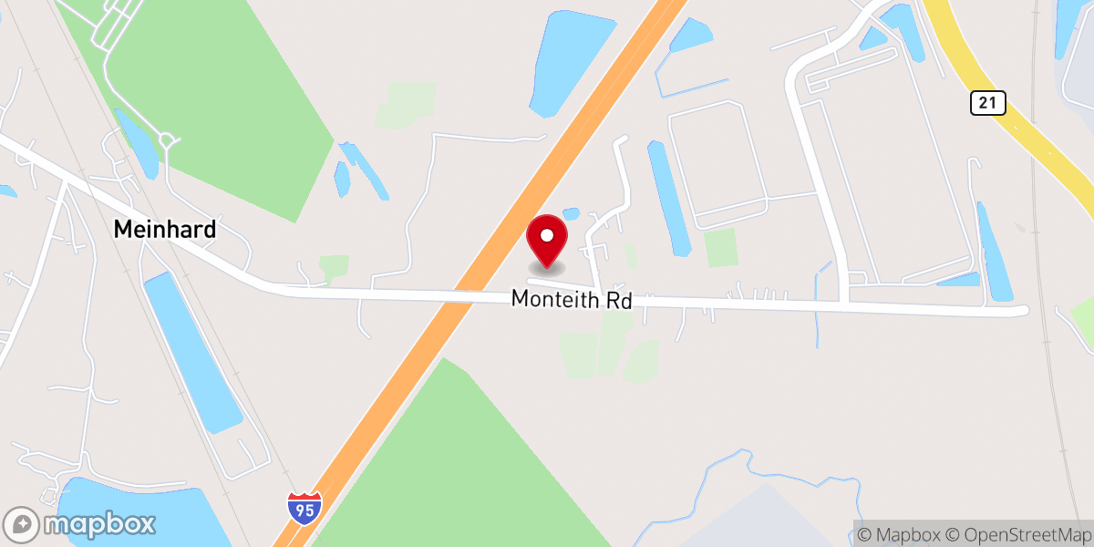 Map showing location of Mt Moriah Baptist Church
