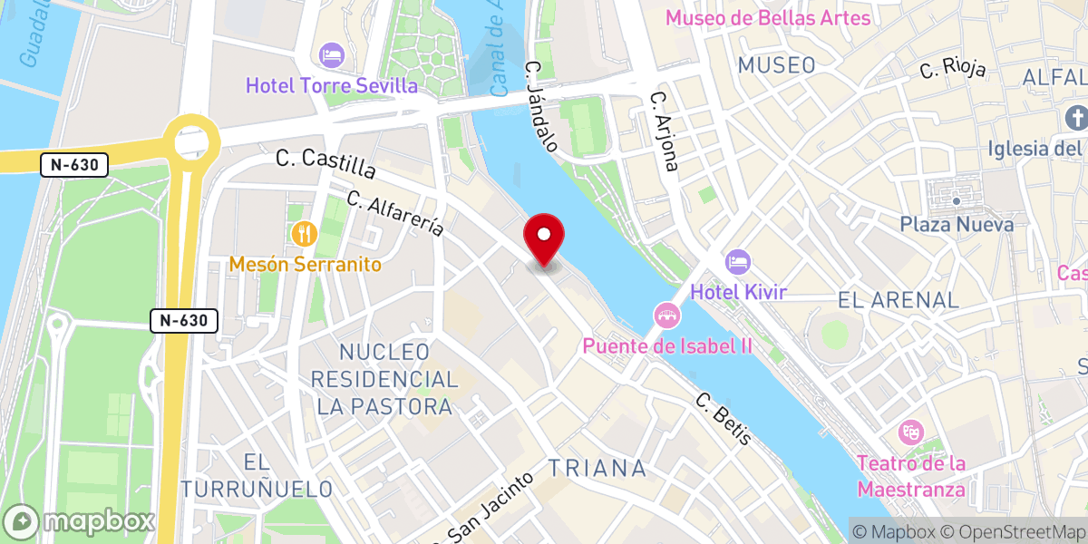 Map showing location of Parroquia de Nuestra Señora de la O