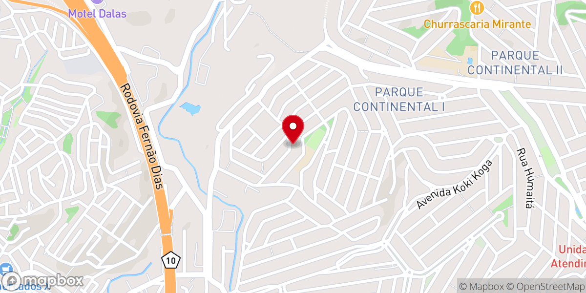 Map showing location of Igreja Batista Regular em Jardim Palmira