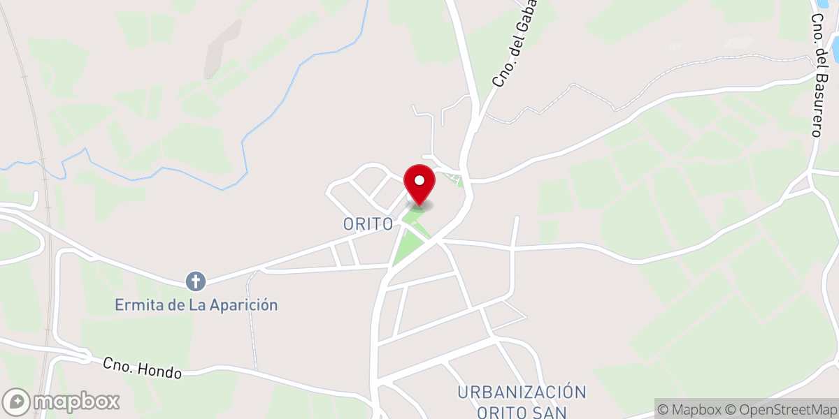 Map showing location of Santuario Nuestra Señora de Orito y San Pascual