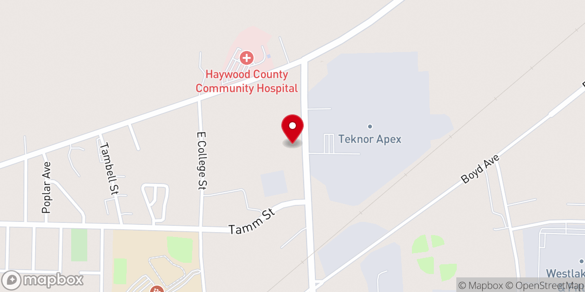 Map showing location of First Assembly of God Church