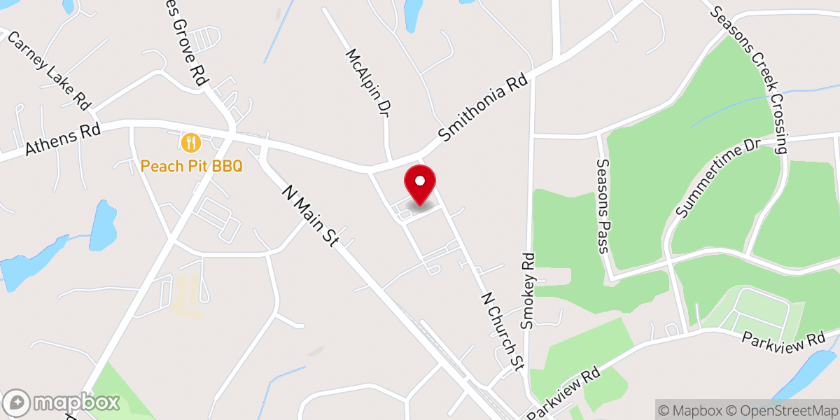 Map showing location of Winterville Cultural Center