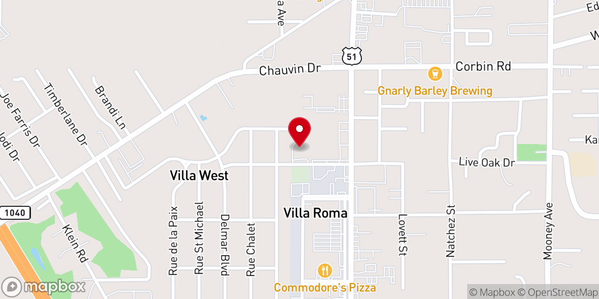 Map showing location of First United Methodist Church of Hammond