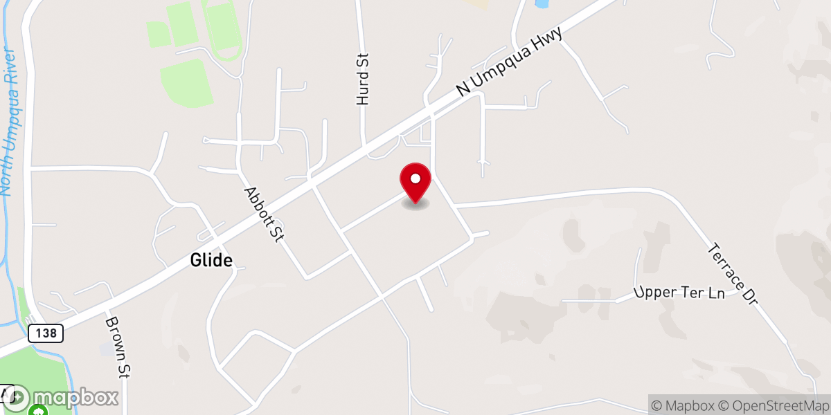 Map showing location of Calvary Chapel of Glide