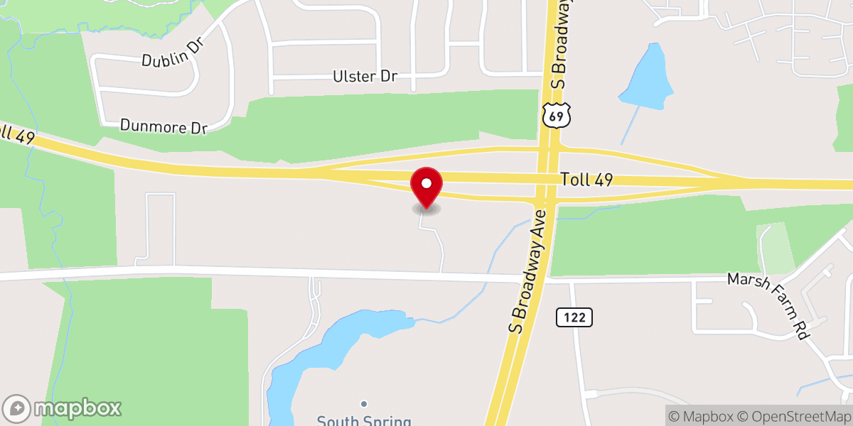 Map showing location of New Bethel Missionary Church