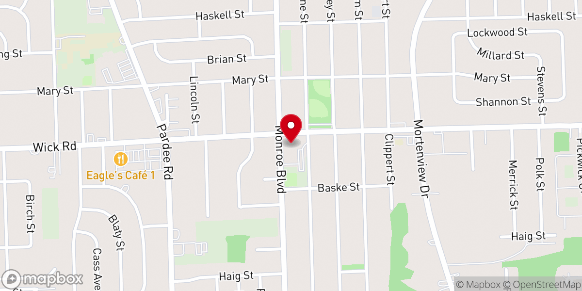 Map showing location of Southminster Presbyterian Church