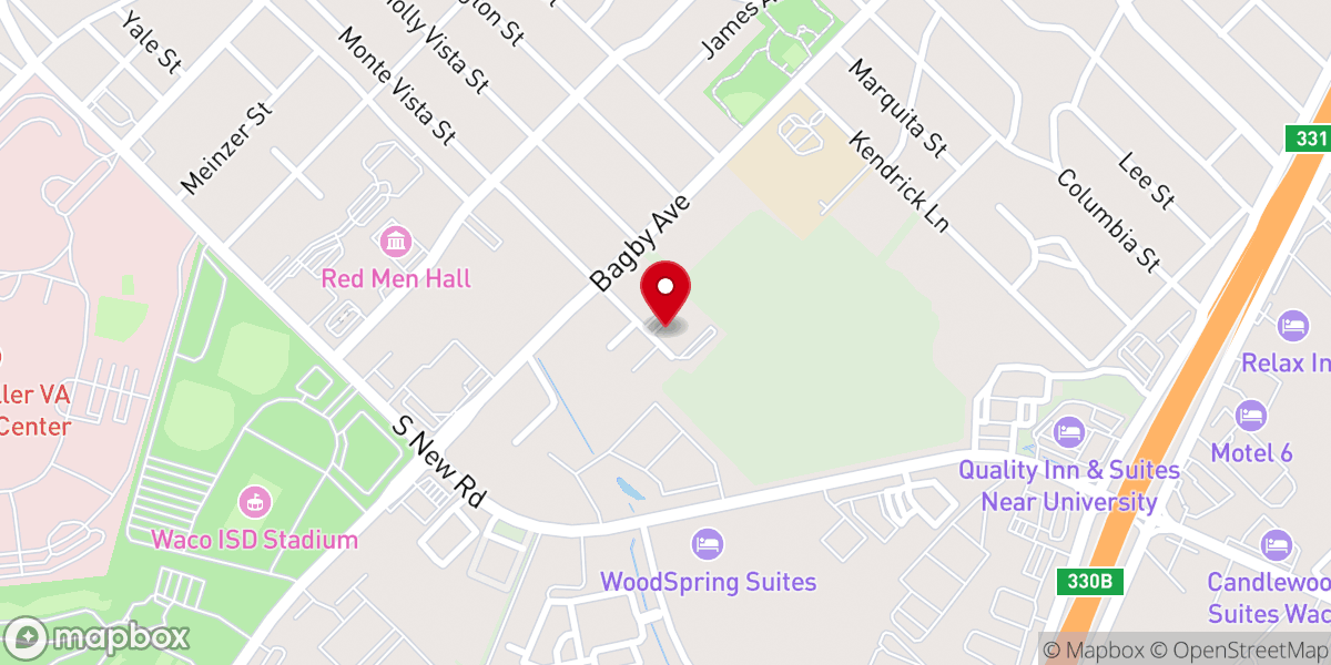 Map showing location of Beacon Hill Baptist Church