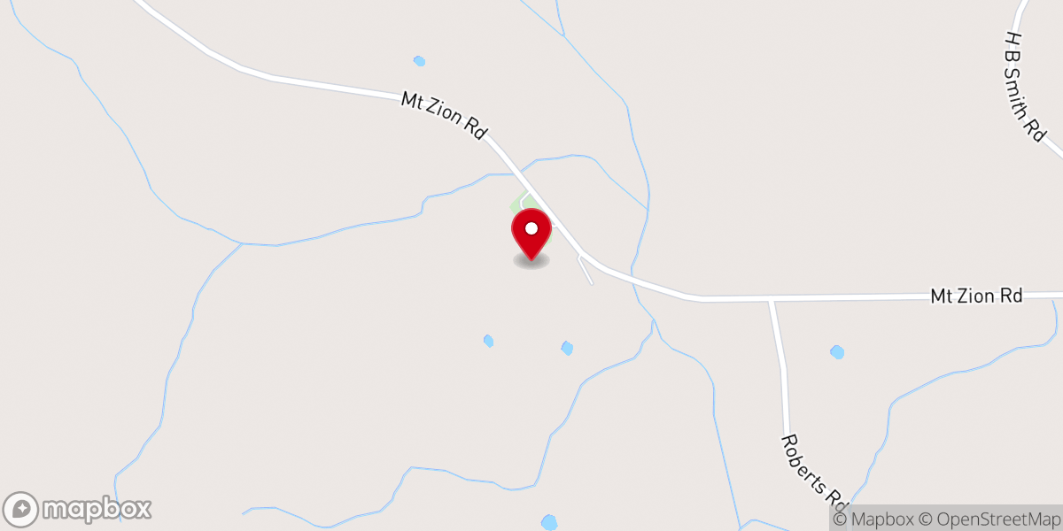 Map showing location of Mount Zion Baptist Church
