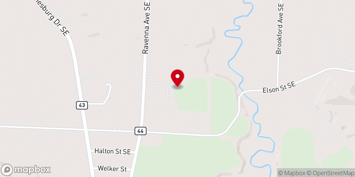 Map showing location of Little Country Church Hall