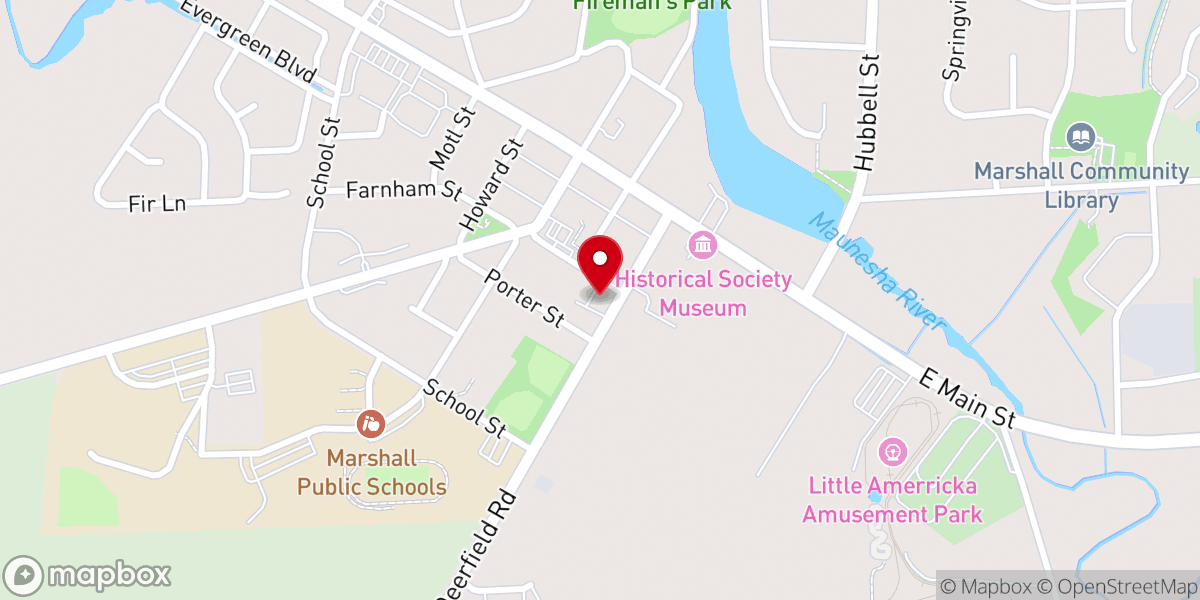 Map showing location of St Paul Evangelical Lutheran Church