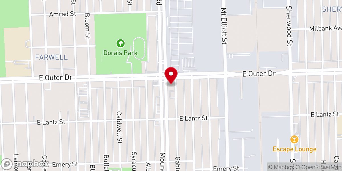 Map showing location of East Bethelehem Lutheran Church