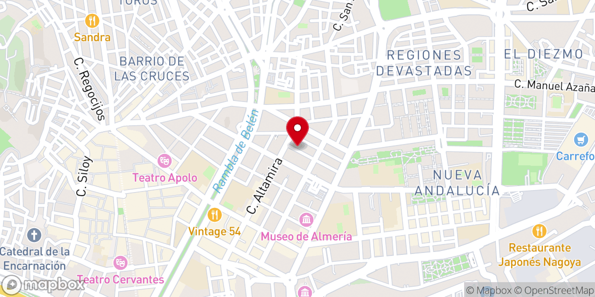 Map showing location of Centro Cristiano La Mano Que Ayuda
