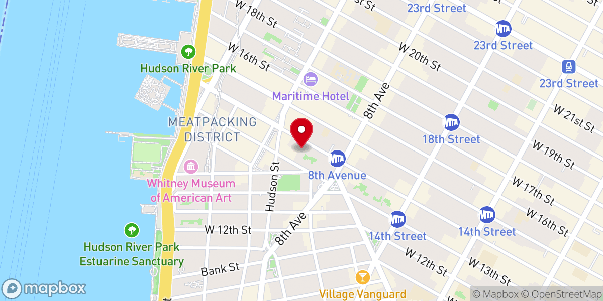 Map showing location of Church of Our Lady of Guadalupe and St. Bernard