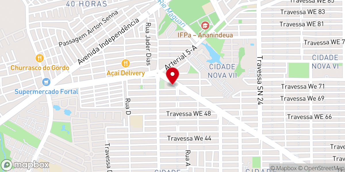Map showing location of Paróquia Divino Espirito Santo