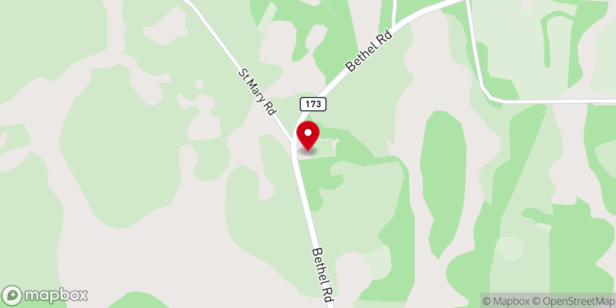 Map showing location of Bethel Primitive Baptist Church Bonifay FL
