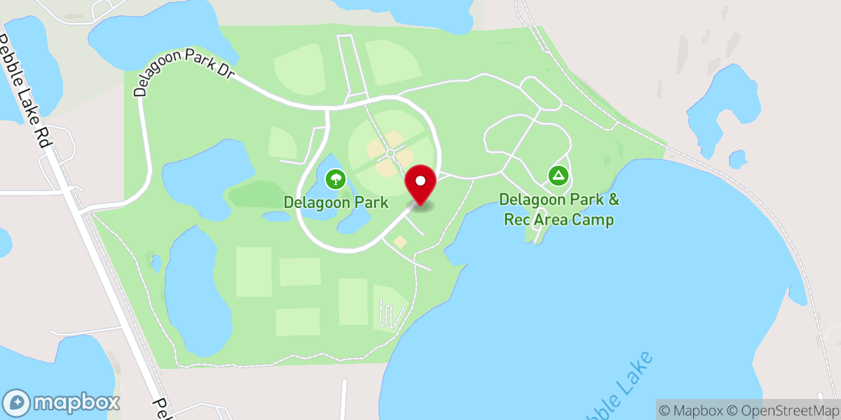 Map showing location of Delagoon Park