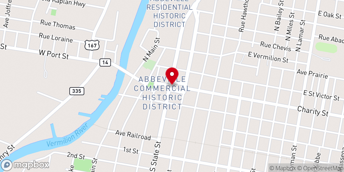 Map showing location of Vermilion Parish Emergency