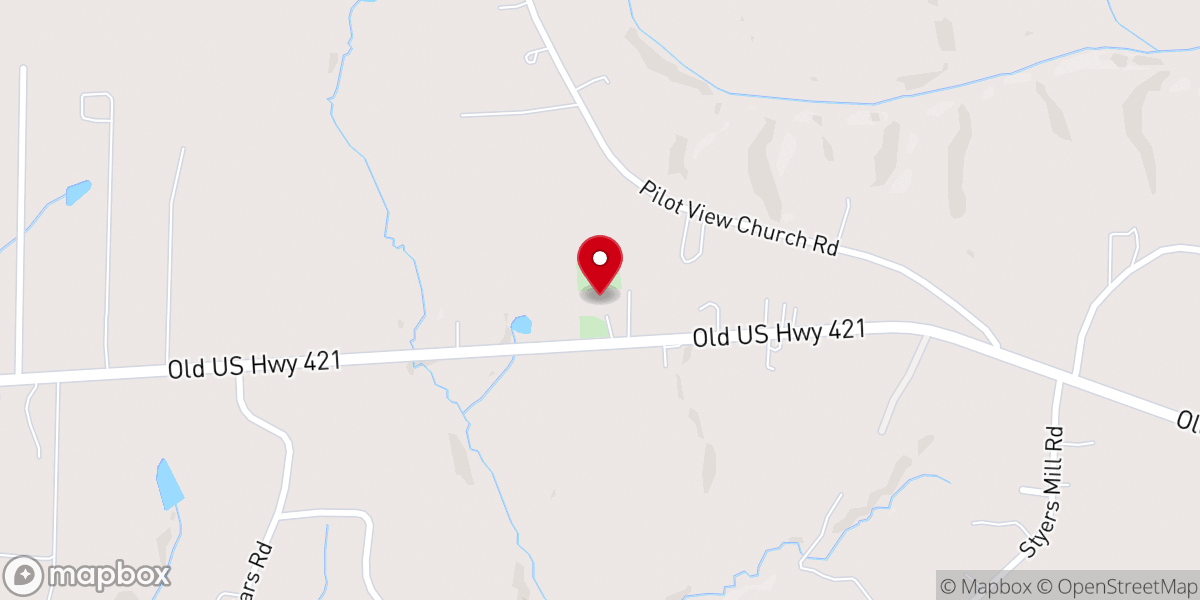 Map showing location of Mount Zion Baptist Church