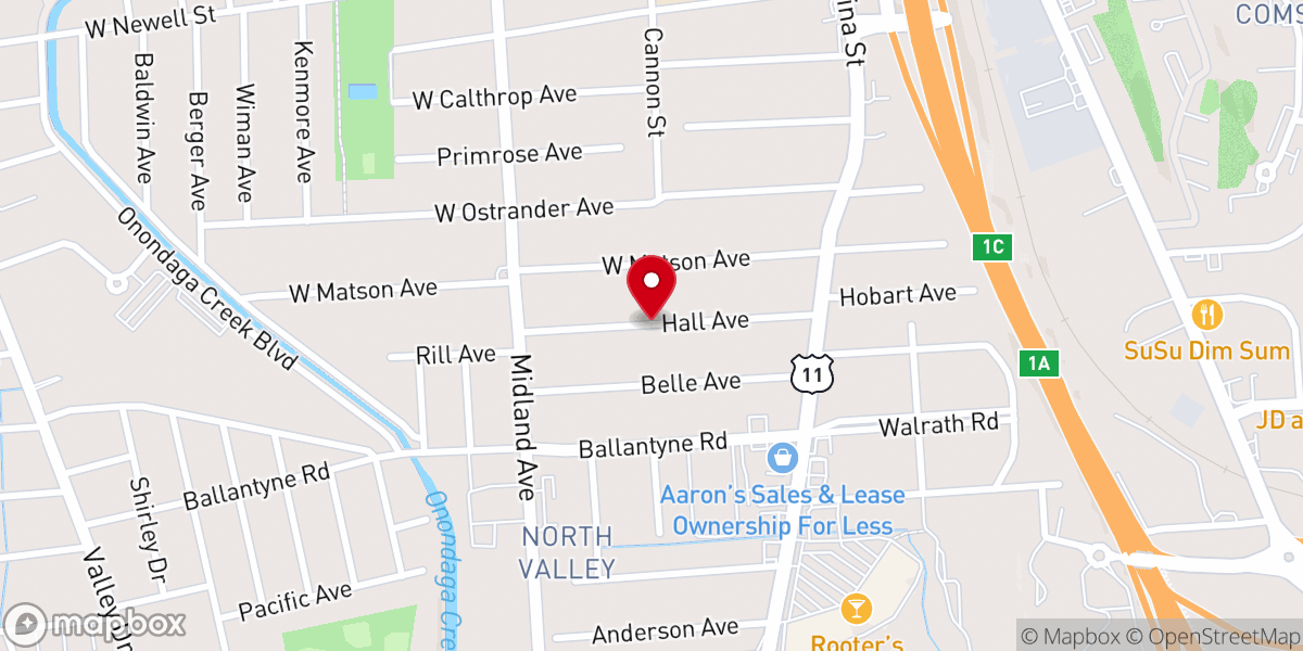 Map showing location of New Hope Missionary Baptist Church Inc