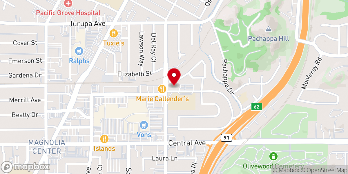 Map showing location of Magnolia Center Church of Christ