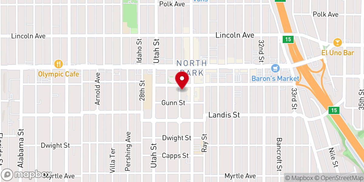 Map showing location of North Park Christian Fellowship