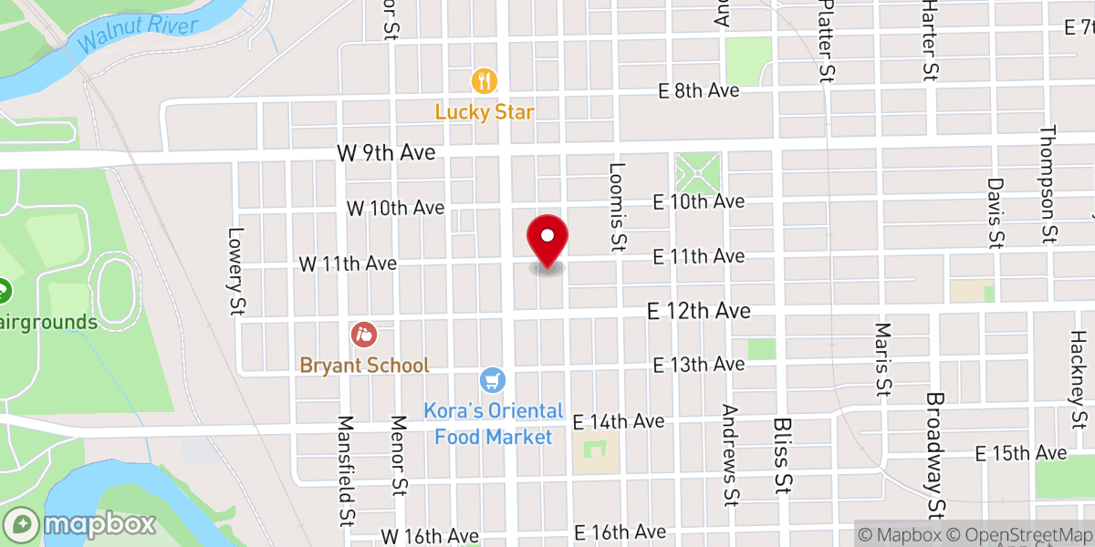 Map showing location of Winfield First Presbyterian Church