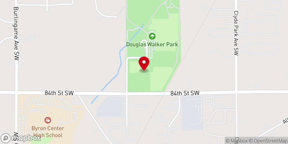Map showing location of Douglas Walker Park