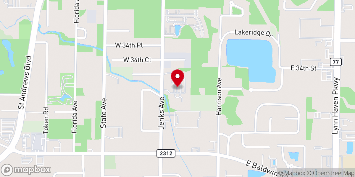 Map showing location of Jenks Avenue Church of Christ