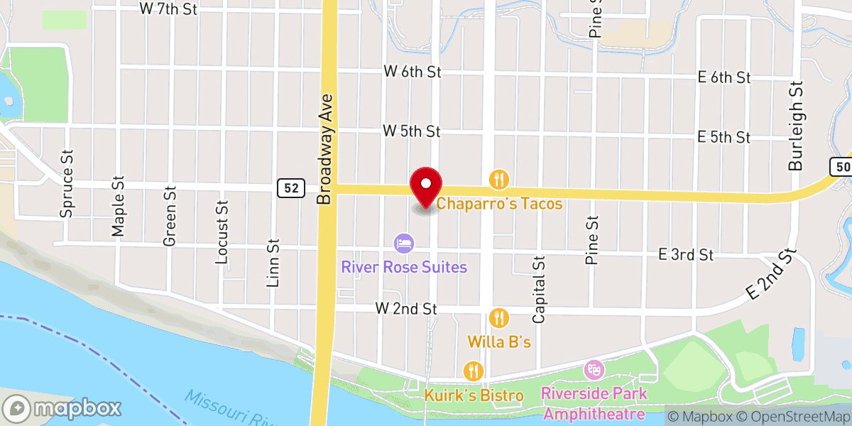 Map showing location of Yankton Daily Press & Dakotan