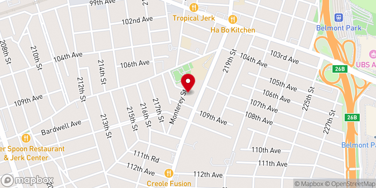 Map showing location of Queens Village Church Of God