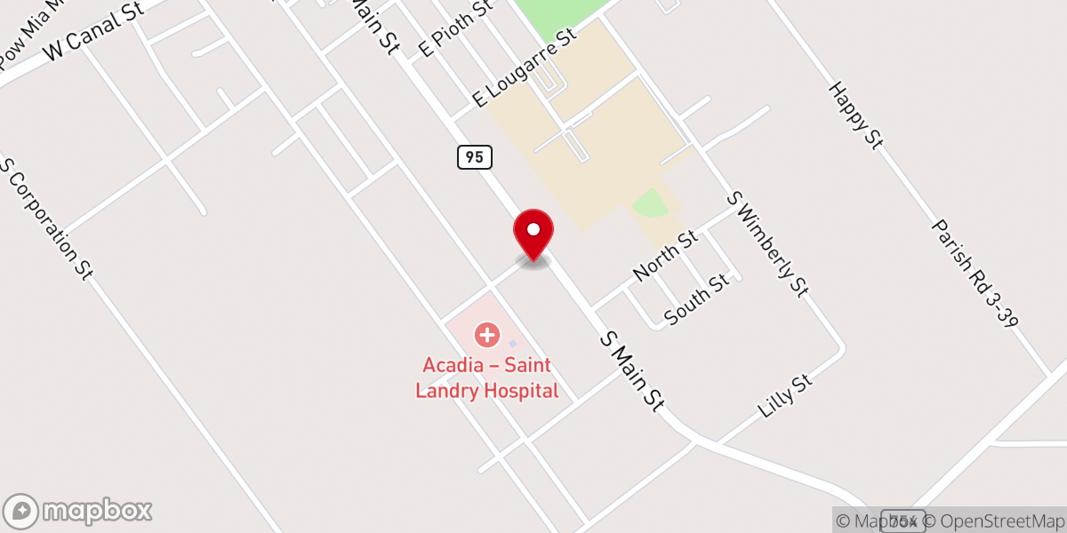 Map showing location of Church Point Medical Clinic