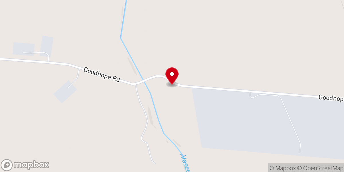 Map showing location of Good Hope Church