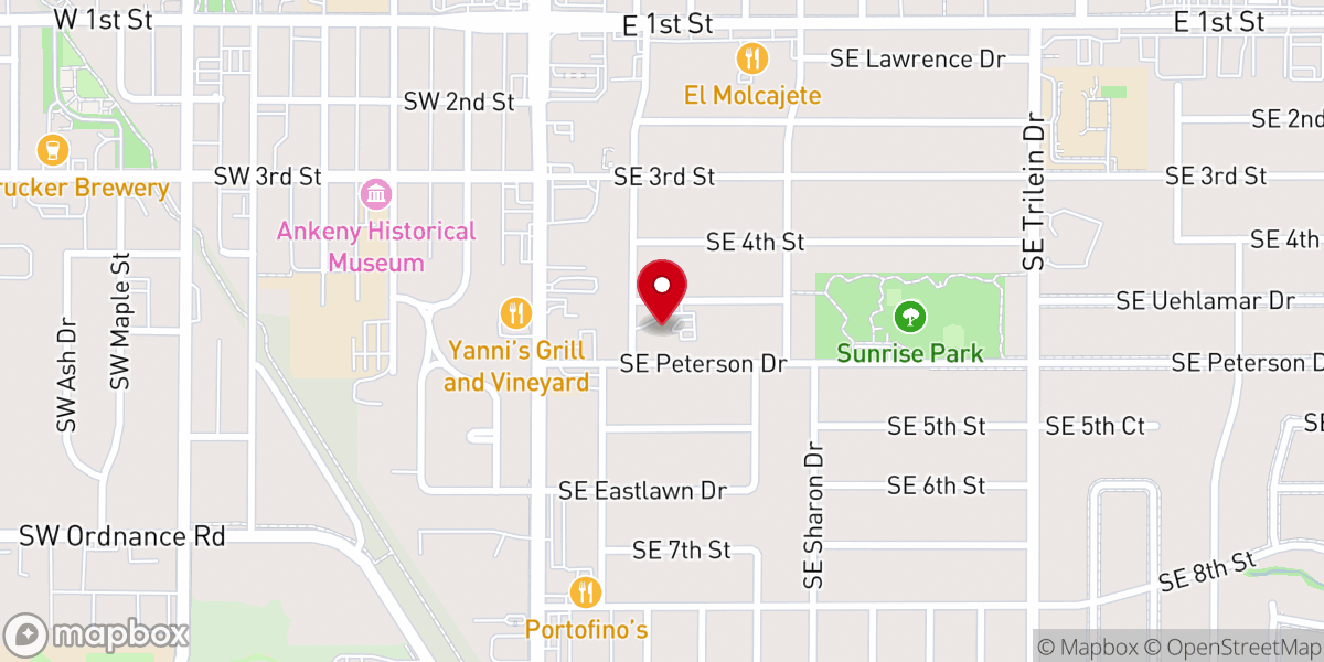 Map showing location of Ankeny Church of the Brethren